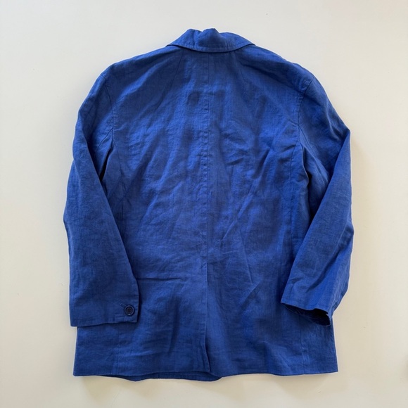 NWT Madewell-Double Breasted Crossover-Blue-100% Linen-Blazer-Oversized-S - Picture 5 of 13